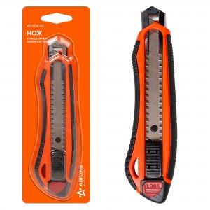 Нож с выдвижным лезвием 18 мм "AIRLINE" AT-SOK-02 AIRLINE