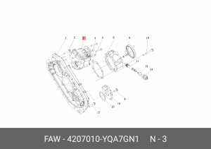 Коробка FAW J6,3250 6х6 отбора мощности КПП в сборе OE 4207010-YQA7GN1 FAW
