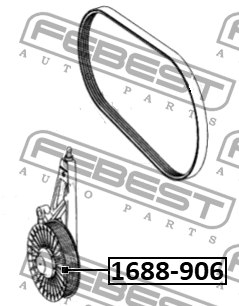 Ролик обводной MERCEDES BENZ E300 CDI W212 1688-906 1688-906 FEBEST