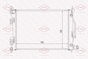 Радиатор охлаждения HYUNDAI Solaris 10- KIA Rio 11- TGA1048 TGA1048 TATSUMI