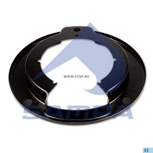 Защита тормозная 175 мм; Volvo F/FL 6, F/FE/FL/FM 7 - x; Volvo FH/FM/FMX/NH 9/10 030216 SAMPA