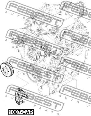 Ролик натяжной CHEVROLET CAPTIVA (C100) 2007- 1087-CAP 1087-CAP FEBEST