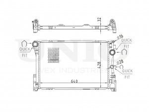 Радиатор охлаждения двигателя RAD-10103 UNIO