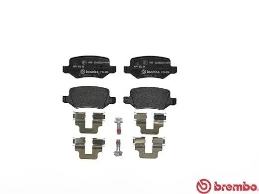 P50058 818 00!колодки дисковые з.\ MB W168 1.9/2.1 99>/Vaneo 1.6i-1.7CDi 01> P50058 BREMBO
