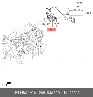 Насос вакуумный HYUNDAI Starex H-1 (07-) (2.5-A) OE 288104A800 HYUNDAI KIA