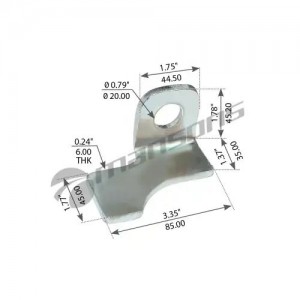 кронштейн полурессоры! (м) внутренний, под сайлентблок (уголок)\ FRL 360009 MANSONS