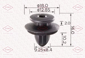 Клипса автомобильная [упаковка 10 штук] universal TJB1336 TJB1336 TATSUMI