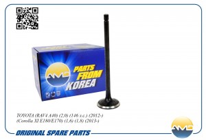 Клапан двигателя выпускной TOYOTA RAV4 A40, 2,0, 146 л.с., 2012-, Corolla XI E18 AMD.HDVL87 AMD