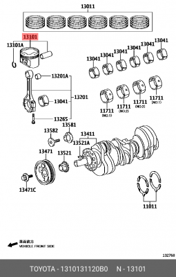 ПОРШЕНЬ ДВИГАТЕЛЯ 13101-31120B0 13101-31120-B0 TOYOTA