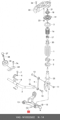 VW TOUAREG (2002-2010) N 105 326 02 VAG