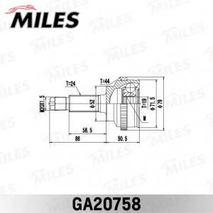 ШРУС наружный MAZDA DEMIO DW3/DW5 1996-2002 (GKN 303746) GA20758 GA20758 MILES
