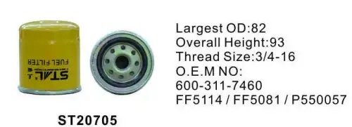 Фильтр топливный ST20705 ST20705 STAL
