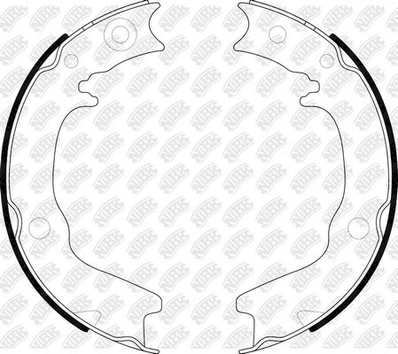 Колодки тормозные MITSUBISHI Galant (96-05) задние барабанные (4шт.) NIBK FN6704 NIBK