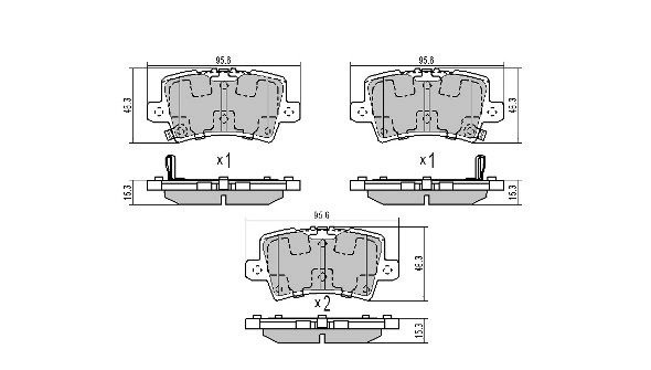 колодки дисковые! задние\ Honda Civic 1.3i/1.4/1.8i/2.2CDTi 06> FBP1706 FREMAX