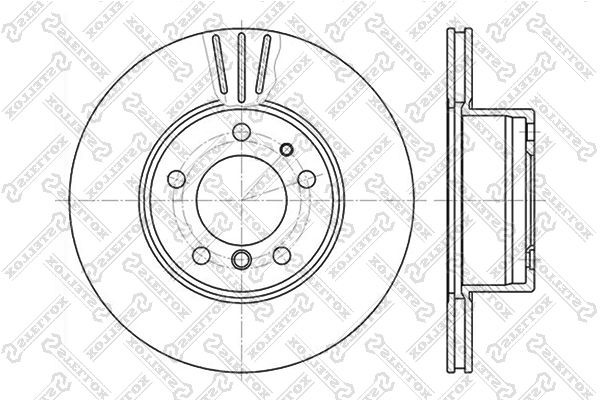 диск тормозной передний!\ BMW E32/E34 2.5-2.5TDs M20/M30/M50/M52 87> 6020-1519V-SX STELLOX