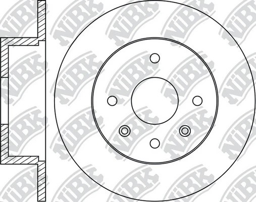 Диск тормозной CHEVROLET Lacetti (03-) задний (1шт.) NIBK RN1391 NIBK