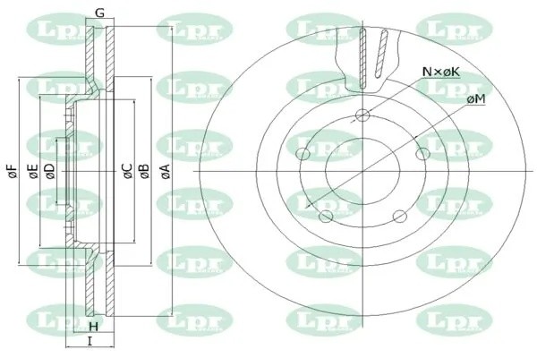Диск тормозной N2016V N2016V LPR