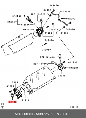 Сальник распредвала MITSUBISHI MD372536 MD372536 MITSUBISHI