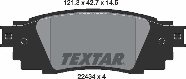 Колодки тормозные TOYOTA Camry (17-) задние (4шт.) TEXTAR 2243401 TEXTAR