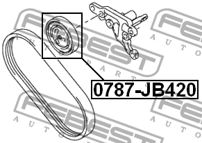 Ролик натяжной 0787-JB420 0787-JB420 FEBEST
