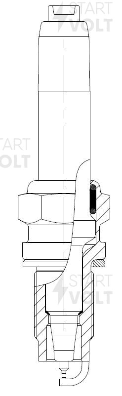 Свеча зажигания для а/м VAG Tiguan (16-)/Kodiaq (19-) 1.4TSI Pt+Pt (VSP 1813) VSP 1813 START VOLT