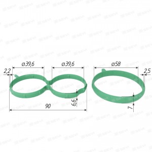 Уплотнитель ресивера для а/м ВАЗ 1118/2170/2190 (Е-Газ) (3 шт.) "СЭВИ-Экстрим" 5421-8611 SEVI