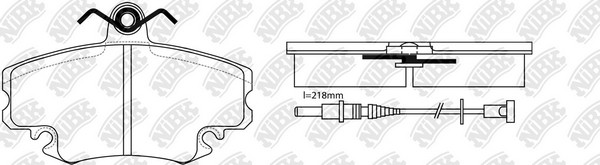 Колодки тормозные передние LOGAN 04 PN0284W PN0284W NIBK