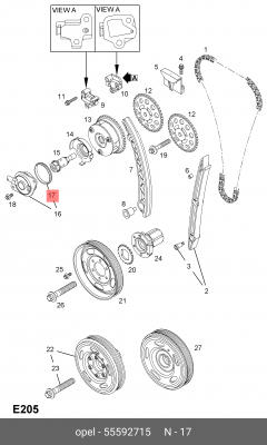 Прокладка электромагнитного клапана GM GENERAL MOTORS 55592715 55592715 GENERAL MOTORS