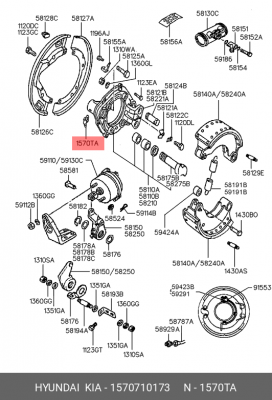 Масленка HYUNDAI HD65,72,78,AeroTown наконечника рулевой тяги OE 1570710173 HYUNDAI KIA