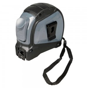 Рулетка AIRLINE 10 м х 25 мм PRO (автостоп, дв. зацеп, дв. шкала) в прорезиненно ATBQ018 AIRLINE