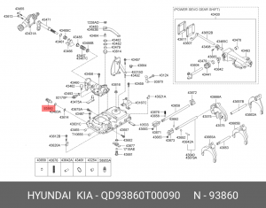 Датчик света заднего хода Universe QD93860T00090 HYUNDAI KIA