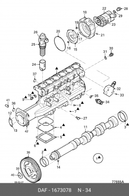 Датчик давления масла 1673078 DAF