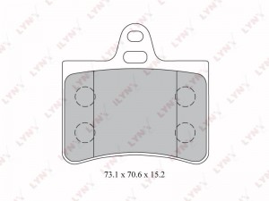 Колодки тормозные CITROEN C5 (01-) задние (4шт.) LYNX BD-2210 LYNXAUTO