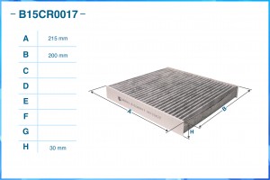 Фильтр салонный угольный B15CR0017 B15CR0017 CWORKS
