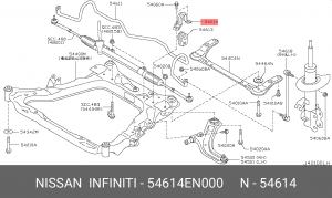 скоба стабилизатора переднего!\ Nissan Qashqai/X-Trail 06> 54614-EN000 NISSAN