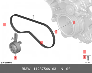 ролик натяжитель!\ BMW E70 11 28 7 546 163 BMW