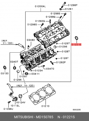 Прокладка распредвала MD150785 MD150785 MITSUBISHI