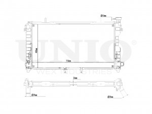 Радиатор охлаждения двигателя RAD-10007 UNIO