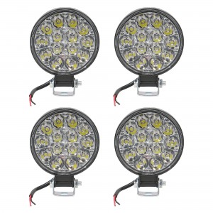 Фара светодиодная круглая, 14 LED направленный свет, 14W (83х83х22) 12V, 4шт. ST ALED035 AIRLINE