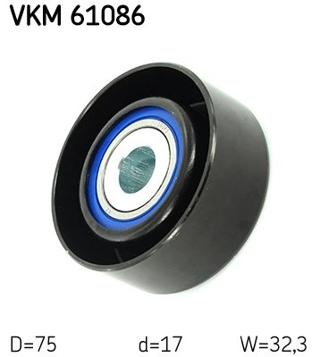 ролик обводной!\ Toyota Hiace/Hilux 2.5D/3.0D 06> VKM61086 SKF