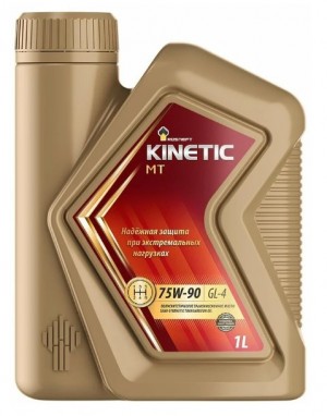 Масло трансмиссионное KINETIC MT GL-4 75W90 п/синт.1л РОСНЕФТЬ 40817932 ROSNEFT