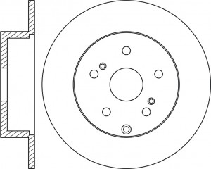 Диск тормозной TOYOTA AVENSIS 1.6-2.4 03- задний RN1201 RN1201 NIBK