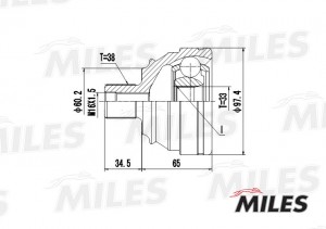 ШРУС наружный VW T4 1.8-2.5 90-03 (GKN 301963) GA20526 GA20526 MILES