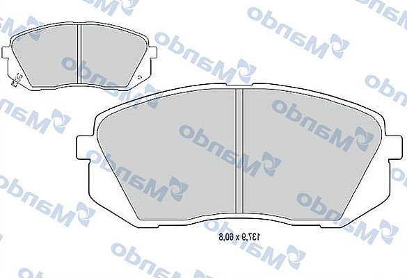 Колодки тормозные HYUNDAI i40 (11-) передние (4шт.) MANDO MBF015235 MANDO