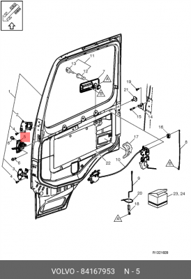 ограничитель двери!\ Volvo 84167953 VOLVO