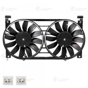 Вентилятор ВАЗ-21214 электрический двойной в сборе (тип Вентол) LUZAR LFK01225 LUZAR