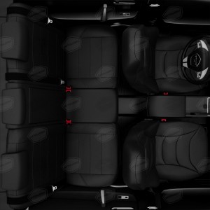 Авточехлы универсальные экокожа черные комплект Recaro AVTOLIDER UREK310301 AVTO LIDER 1