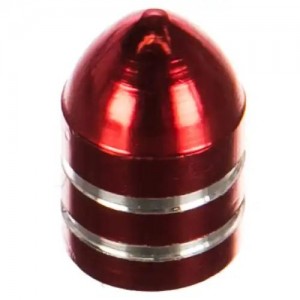 Колпачок на ниппель колеса металлический красный/хромированный (4шт.) IMG V714 IMG