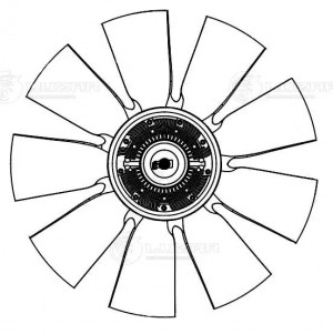 муфта вязкостная!d=650mm 9 лопаст. (с крыльч.) \МАЗ двиг. ЯМЗ-536 LVC 12536 LUZAR