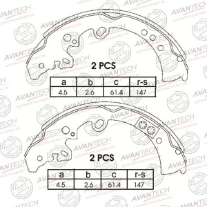 Колодки тормозные барабанные AVANTECH AVS0118 AVANTECH